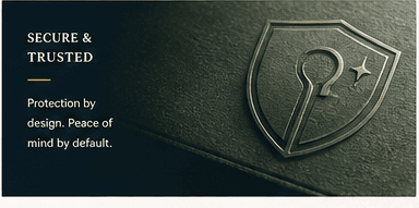 A shield emblem representing secure and trusted care